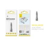 NB1329 Adaptador Audio Jack 6.35mm a 3.35mm (Macho a Hembra),Plata