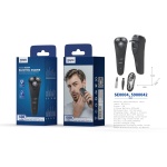 SE0004 NE Afeitadora electrica, Triple hoja de cuchillas,Bateria 600mAh/5W, Negro