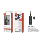 TA0462 NE Hubs con 4 Puertos USB 2.0, 480Mbps, Negro