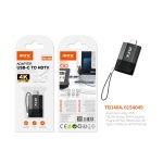 TB1404 NE Adaptador con Correa Type-C (Macho) a HDMI (Hembra), 4K ,Negro