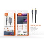 TB1711 NE Cable de trenzado USB-C(Macho) a Mini DP(Macho), 4K/60Hz, Cable 1.8M, Negro