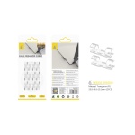 NE5332 TR Organizador de cable transparente Adhesivos 12 pcs, Transparente