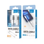 ISER SK1041 CABLE DE DATO TYPE-C TO LIGHTNING OD3.8 6A 0.3M BLANCO