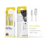 8041 Cable de Datos para Type C, 3.4A 1M BLANCO