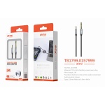 TB1799 NE Luxury Cable de audio aluminio blindado 3.5mm a 6.5mm, 1m, Negro