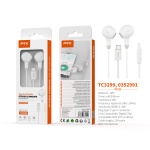 TC3299 BL Auricular Type-C Galdorn con microfono, Cable 1.2m, Blanco