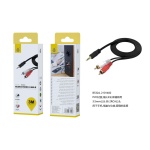 B5324 NE CABLE DE AUDIO 3.5MM TO 2 RCA , 3 M, NEGRO