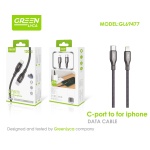 GL69477 CABLE TRENZADO MAGNÉTICO TYPE-C TO LIGHTNING 27W 1.2M NEGRO