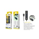 NG6087 NE Hubs USB 5 en 1 con funcion OTG 3 Puertos USB 2.0 480Mbps+tarjeta SD+TF, Negro