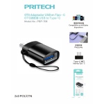 PBP-708  Adaptador OTG con Correa USB 2.0 (Hembra) a Type-C (Macho), 480Mbps ,Negro