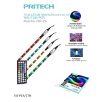 PBP-856 Tira de Luces LED Regulable,Resistente al Agua(IP44),con control Remoto 24 Color,5V 1A,cab