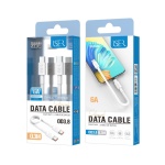 ISER SK1040 CABLE DE DATO TYPE-C TO TYPE-C OD3.8 6A 0.3M BLANCO