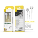 NC3168 BL Auriculares Navy sin Microfono, Longitud cable 5m, Blanco