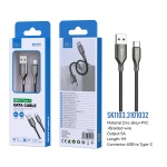 ISER SK1103 CABLE TRENZADO CARGA RÁPIDA TYPE-C 5A 1M NEGRO