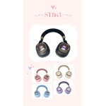 ST863 Auricular Bluetooth 5.1 Plegable con LED , con Mano libre , FM/TF(32GB)/Entrada de Audio, Bateria 250mAh