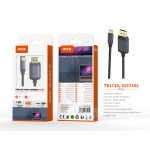 TB1710 NE Cable de trenzado USB-C(Macho) a DP(Macho), 4K/60Hz, Cable 1.8M, Negro