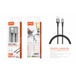 TB1879 NE Cable de datos Blarkon aluminio trenzado para Iphone 5-14, 15W/3A Max, 1M