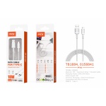 TB1884 NE Cable de datos Blarkon aluminio trenzado para Type-C, 18W/3.4A, 2M