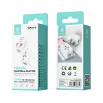 IKREA WA0318 ADAPTADOR 4 EN 1 UNIVERSAL 10A AC110V-250V 1350W BLANCO