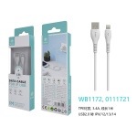 IKREA WB1172 CABLE DE DATOS TPE LIGHTNING 5A 1M BLANCO