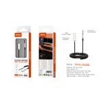 TB2016 NE Adaptador de Audio con bluetooth, Cable 3.5mm en espiral, Negro