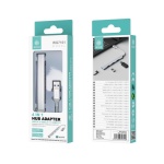 IKREA WG7101 ADAPTADOR HUB 4 EN 1 USB3.0 TO USB3.0*1+USB2.0*3 PLATA