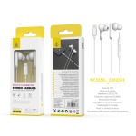 NC3256 BL Auricular Lightning Cort con Microfono y Control de Volumen, (Necesario Activar Bluetooth) Soporta llamada y Musica, Cable 1.2m, Blanco