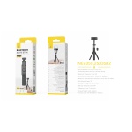 NE5359 NE Palo Selfie Tripode con Bluetooth brazo plegable 19.5-91cm Para movil 4-7 Pulgadas, Negro