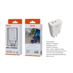 TA0435 BL LUXURY CARGADOR GAN DE RED RAPIDA ARLO, 2 PUERTOS USB-C PD, SIN CABLE, 100W/5A(MAX), BLANCO