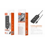 TA0506 NE HUBS TYPE-C CON 4 PUERTOS USB 2.0, 480MBPS, NEGRO