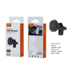 TE5097 NE SOPORTE MAGNETICO CON CLIP PARA REJILLAS, 360 ROTACION, NEGRO