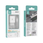 IKREA WA0313 CARGADOR RÁPIDO CON PUERTO USB-A Y CABLE TYPE-C 18W BLANCO