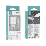 IKREA WA0317 CARGADOR RÁPIDO 1 PUERTO USB-C CON CABLE TYPE-C TO LIGHTNING 20W BLANCO