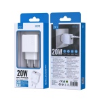 ISER SA0108 CARCADOR RÁPIDO 2 PUERTOS TYPE-C/USB-A 30MIN CARGA 50% 20W BLANCO