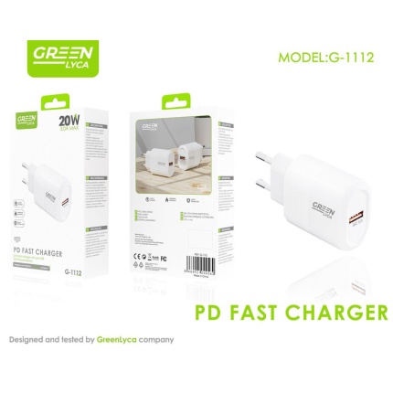 G-1112 Enchufe Cargador USB, 20W Quick Charge 3.0 Adaptador de Corriente de Carga Rápida