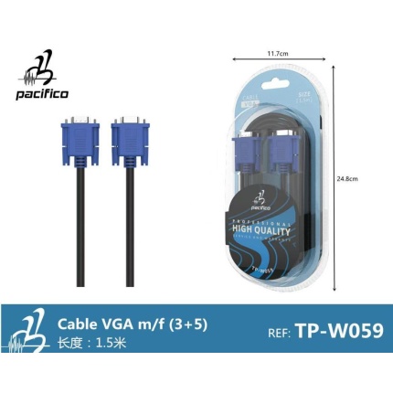 TP-W059 Cable VGA m/f (3+5) 1.5m