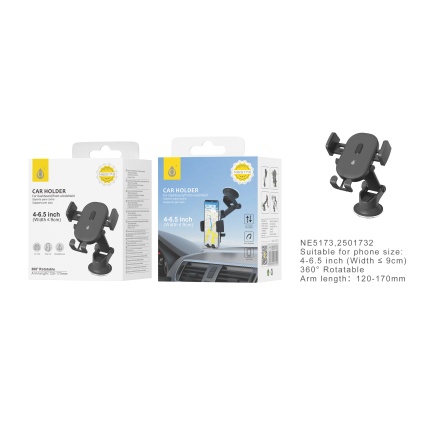 NE5173 NE Soporte Universal giratoria para Movil 4-6.5, Negro