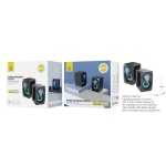 NF4075 NE Altavoz PC, 2*3W con Boton Contol de Volumen, Luz RGB , Negro