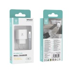 IKREA WA0223 CARGADOR PD USB-C CON CABLE USB-C TO TYPE-C 20W 3.4A BLANCO