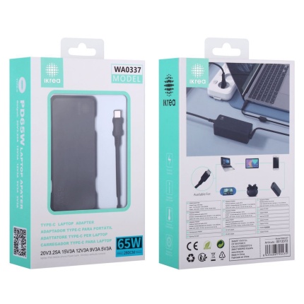 IKREA WA0337 CARGADOR DE PORTÁTIL TYPE-C 65W 280CM