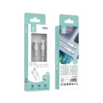 IKREA WB2023 CABLE DE DATOS CARGA RÁPIDA TYPE-C TO TYPE-C 60W 1M BLANCO