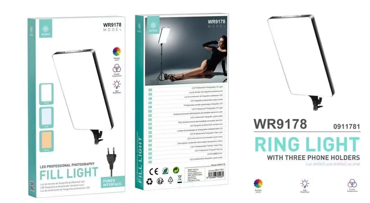 WR9178 IKREA WR9178 LUZ DE RELLENO PROFESIONAL LED MULTICOLORES RECTÁNGULO INTERFAZ PLUG EU - Imagen 1