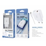 ISER SA0089 CARGADOR PD CON CABLE TYPE-C TO LIGHTNING 36W 3A BLANCO