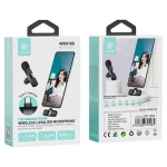 IKREA WR9169 MICRÓFONO INALÁMBRICO DE SOLAPA CONECTOR TYPE-C PARA MOVILES DE ANDROID NEGRO