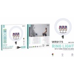 IKREA WR9175 ANILLO DE LUZ LED RGB MULTICOLORES CON 3 SOPORTES DE MÓVIL INTERFAZ PLUG EU 45CM 18''