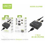 GL69408 4K HDMI SPLITTER ADAPTADOR 1 ENTRADA 2 SALIDA PARA DOS MONITORES CONMUTADOR DE PANTALLA