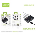 GL69410 1X4 SPLITTER HDMI 4 PUERTOS, DIVISOR HDMI 1 ENTRADA 4 SALIDAS DISTRIBUIDOR DE AUDIO Y VIDEO, ADMITE 4K