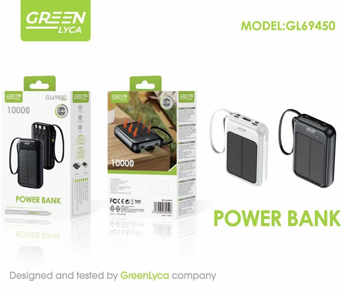 GL69450 GL69450 Power Bank Solar Carga Rápida 10000 MAH - Imagen 1