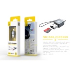 NB1556 GR Lector de Type-C 2 in 1 para USB-A/Tarjeta TF, Gris