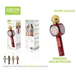 GL69633 Microfono Inalámbrico Karaoke, Micrófono Karaoke Bluetooth Portátil con Altavoz y LED